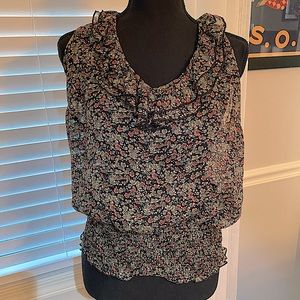 Floral racerback blouse